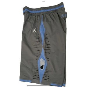 Jordan Men's Gray and Blue Athletic Shorts